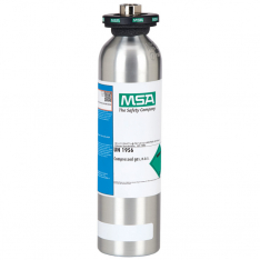 MSA 10058172, Calibration Cylinder, Gas, 34 L, (CH4)-2.5%, (O2)-15%, (CO)-60 PPM, (NO2)-10 PPM
