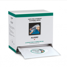 Allegro Industries 0350-20PPD, Eyewear Cleaning Wipes Pocket Pak Dispenser Box (20 Wipes/Pak, 20 Pak