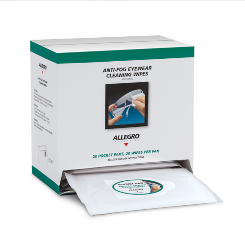 Allegro Industries 0350-20PPD, Eyewear Cleaning Wipes Pocket Pak Dispenser Box (20 Wipes/Pak, 20 Pak