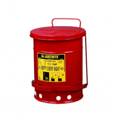 JUSTRITE 09100, CAN, OWC W/FOOT COVER, 6G, RED