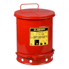 JUSTRITE 09300, CAN, OWC W/FOOT CVR, 10G, RED