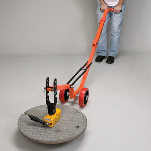 Allegro Industries 9401-26, Magnetic Lid Lifter, Steel Dolly, (Heavy Duty Magnet lift weight: 900 lb