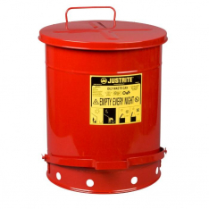 JUSTRITE 09500, CAN, OWC W/FOOT CVR, 14G, RED