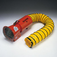 Allegro Industries 9506-25, 8" Axial DC Metal Blower w/ Canister & 25' Ducting, 12V