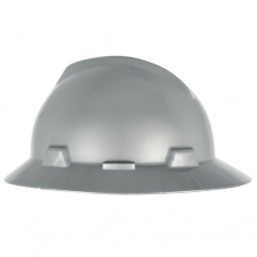 MSA 10019548, HAT, V-GARD, RATCHET SUSPENSION,  SILVER