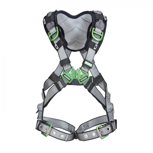 MSA 10194938, V-FIT Harness, Extra Large, Back & Shoulder D-Rings, Tongue Buckle Leg Straps, Shoulde