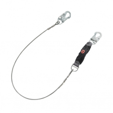 MSA 10199011, V-Series, High Heat, cable, single-leg fixed energy absorbing lanyard, 6', 36C small s
