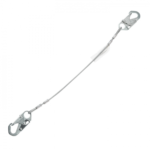 MSA 10199017, V-Series cable single-leg fixed restraint lanyard, 3', 36C small snaphooks, ANSI Z359.