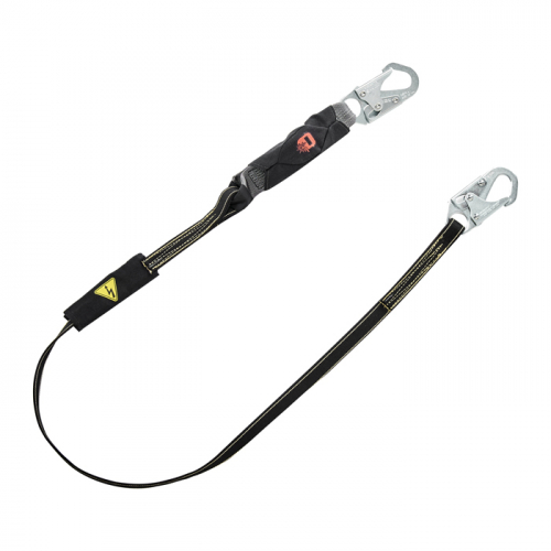 MSA 10199053, V-Series, High Heat, web, single-leg fixed energy absorbing lanyard, 6', 36C small sna