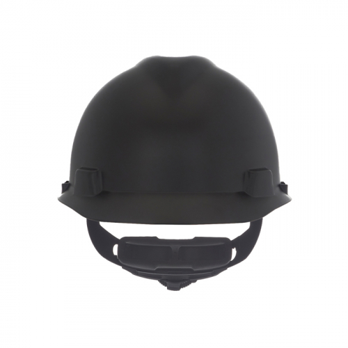MSA 10203092, Matte Finish V-Gard Hard Hat with Fas-Trac III Suspension, Matte Black
