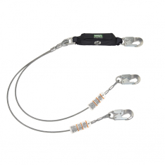 MSA  10213788, MSA Leading Edge Lanyard, Twin leg, Small Aluminum Snaphook
