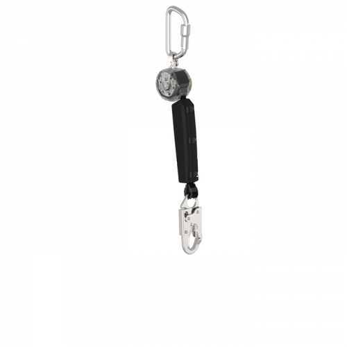 MSA VTOHW-011-DB-A, V-TEC PFL, 6', single-leg, 36C snaphook, aluminum triple action carabiner (top),