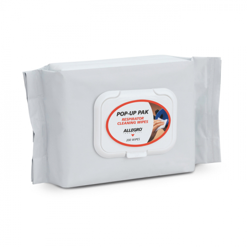 Allegro Industries 1001-200PU, Alcohol Respirator Cleaning Wipes Pop-Up Pak (200/Pak)