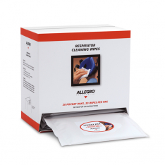 Allegro Industries 1001-20PPD, Alcohol Respirator Cleaning Wipes Pocket Pak Dispenser Box (20 Wipes/