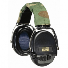 MSA 10153057, HEADSET, SUPREME PRO-X,  BLACK CUPS, W/ CAMO HEADBAND COVER, GEL