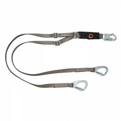 MSA 10193941, V-Series Tieback twin-leg energy absorbing 6' tie-back lanyard, ANSI Z359.13-2013