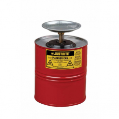 JUSTRITE 10308, CAN, PLUNGER, STEEL, 1G, RED