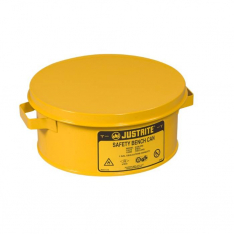 JUSTRITE 10385, 1 GAL BENCH CAN W/O BSKT YELLO