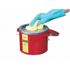 JUSTRITE 10471, SWAB PAIL, W/DASHER, 6QT, RED