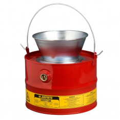 JUSTRITE 10903, CAN, DRAIN W/FNL, STEEL, 3G RD