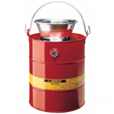 JUSTRITE 10905, CAN, DRAIN W/FNL, STEEL, 5G RD