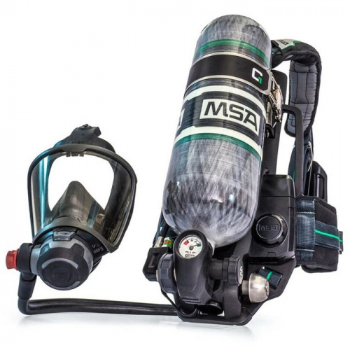 MSA 10215807, G1 Industrial SCBA RC, HP 45 MIn, Carbon, Facepiece, Case, 7401H1A1AAF1