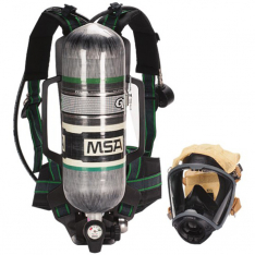MSA 10215808, G1 Industrial SCBA RC, HP 45 MIn, Carbon, Facepiece, Case 7502H1A1AAH1