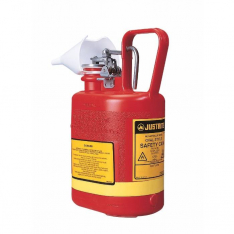 JUSTRITE 14160, CAN SFTY OVAL POLY 1G RED