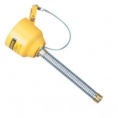 JUSTRITE 14411, FUNNEL W/HSE F/POLY CANS 1"OD