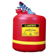 JUSTRITE 14561, CAN SFTY ROUND POLY 5G RED