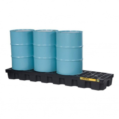 JUSTRITE 28631, PALLET, 4 DRUM INLINE, ECO BLK