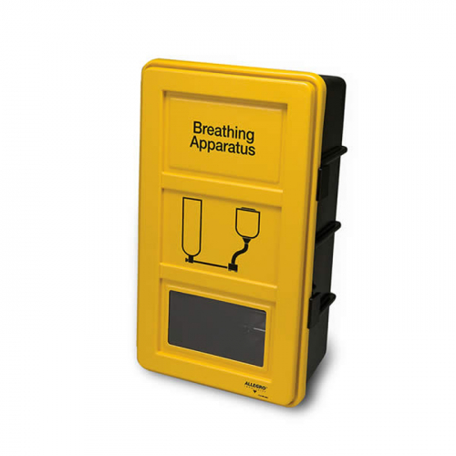 Allegro Industries 4101, Yellow SCBA Standard Wall Case (Shelf & Bracket NOT Included)