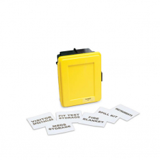 Allegro Industries 4400-Y, Small Yellow Wall Case w/ Label Kit, 1 Shelf