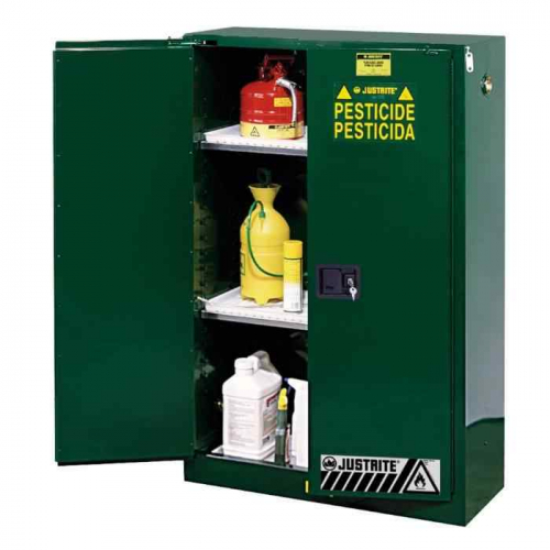 衛生日用品 F JUSTRITE 894524 - CABINET, PEST SFTY 45G SC GRN