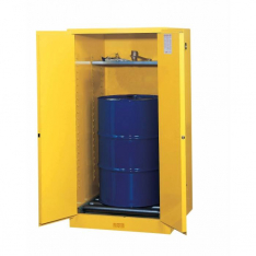 JUSTRITE 896260, CABINET, VDRUM W/RLR 55G MN YL