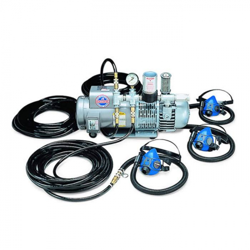 Allegro Industries 9205-03, Three-Worker Half Mask System, 50' Airline Hoses