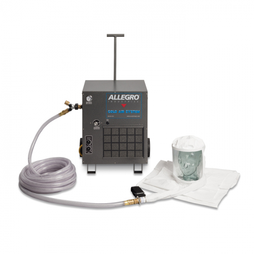 Allegro Industries 9222-01CA, One-Worker Double Bib Tyvek Hood Cold Air Respirator System, 100' Airl