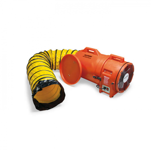 Allegro Industries 9543-25E, 12" Plastic COM-PAX-IAL Blower w/ 25' Ducting, AC, 220V/50Hz