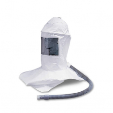Allegro Industries 9909-CVSD, Deluxe Tyvek Double Bib Hard Hat Hood w/ Suspension, Flow Control Valv