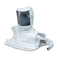Allegro Industries 9912-CV, Double Bib Maintenance Free Tyvek Hood CF SAR Assembly w/ Susp. & Flow C