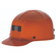 MSA 475340, Comfo-Cap Protective Cap, Orange, Fas-Trac III Suspension, Std, Lmp Brk & Crd Hldr