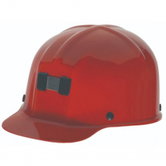 MSA 475341, Comfo-Cap Protective Cap, Red, Fas-Trac III Suspension, Std, Lmp Brk & Crd Hldr