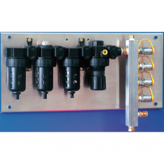 GfG 8025, GfG 25 CFM wall mount filter panel, maximum of 2 ports, 4021 , Filter Panel without Instru