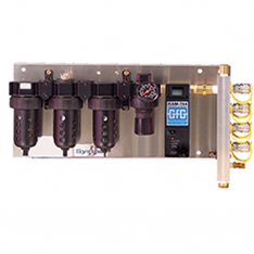 GfG 8025-744, GfG 25 CFM wall mount filter panel, maximum of 2 ports, 744 , Instruments with Complet