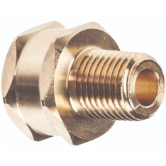 MSA 69541, ADAPTER, UNION, BRASS, 1/4" NPT MALE X 3/4" FEMALE