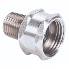 MSA 808360, ADAPTER, UNION, STAINLESS STEEL, 1/4" NPT MALE X 3/4" -16 FEMALE