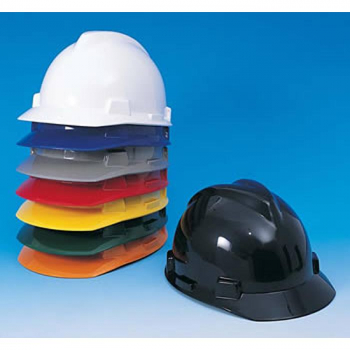 MSA 10025227, SUPER-V HARD HAT CAP STYLE, FAS-TRAC III SUSPENSION, FR. CANADIAN, SILVER