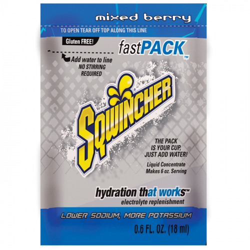 Sqwincher 159015300, Single Serve Fast Pack Mixed Berry, 159015300