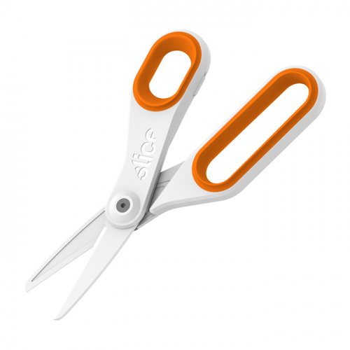 Slice 10545, Scissors, Large, Ceramic, White, Kraft Box