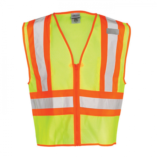 Kishigo 1056-2X, 3 Pocket Zipper Mesh Vest , 1056-2X